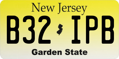 NJ license plate B32IPB
