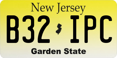 NJ license plate B32IPC