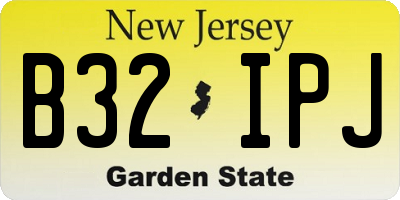 NJ license plate B32IPJ
