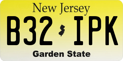 NJ license plate B32IPK