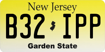 NJ license plate B32IPP