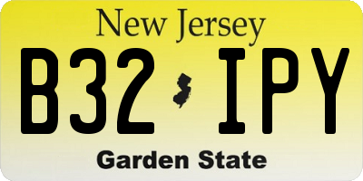 NJ license plate B32IPY