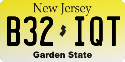 NJ license plate B32IQT