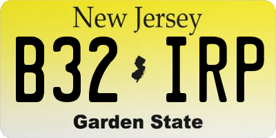 NJ license plate B32IRP
