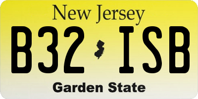 NJ license plate B32ISB
