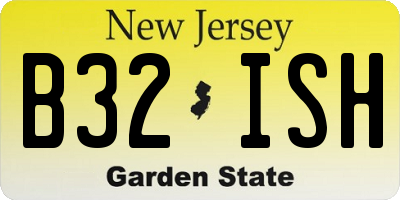 NJ license plate B32ISH