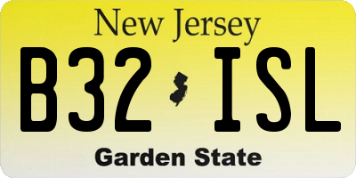 NJ license plate B32ISL