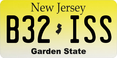 NJ license plate B32ISS