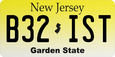NJ license plate B32IST