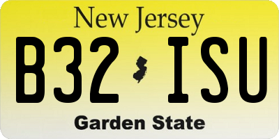 NJ license plate B32ISU