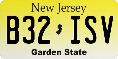 NJ license plate B32ISV