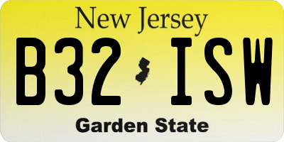 NJ license plate B32ISW