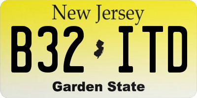 NJ license plate B32ITD