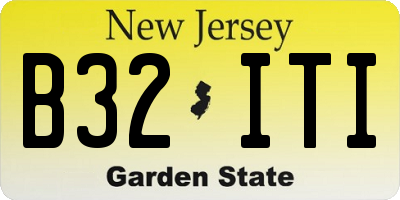 NJ license plate B32ITI