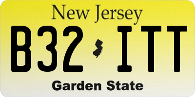 NJ license plate B32ITT