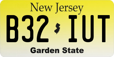 NJ license plate B32IUT