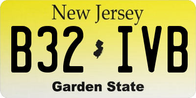 NJ license plate B32IVB