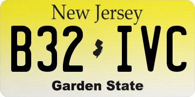 NJ license plate B32IVC