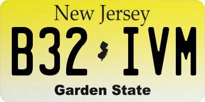 NJ license plate B32IVM