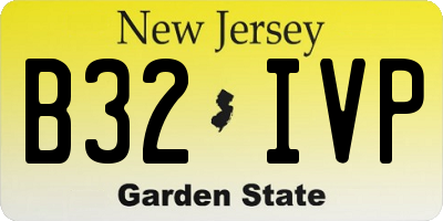 NJ license plate B32IVP