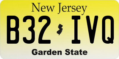 NJ license plate B32IVQ