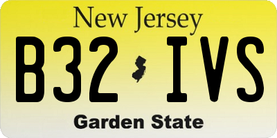 NJ license plate B32IVS