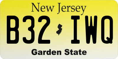 NJ license plate B32IWQ