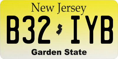 NJ license plate B32IYB