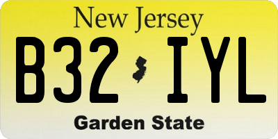 NJ license plate B32IYL