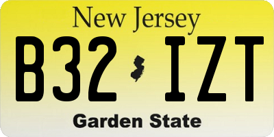 NJ license plate B32IZT