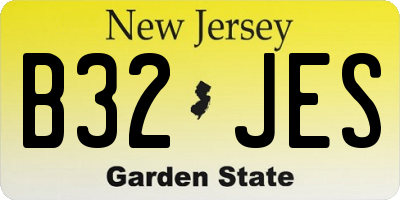 NJ license plate B32JES