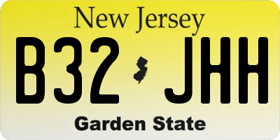 NJ license plate B32JHH