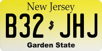 NJ license plate B32JHJ