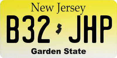 NJ license plate B32JHP