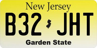 NJ license plate B32JHT