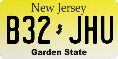 NJ license plate B32JHU