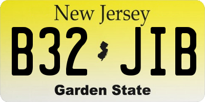 NJ license plate B32JIB