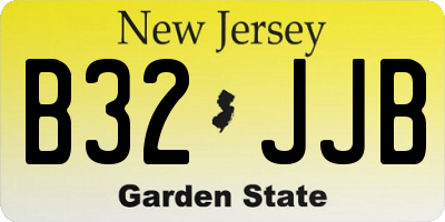 NJ license plate B32JJB