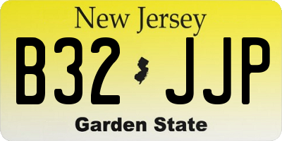NJ license plate B32JJP