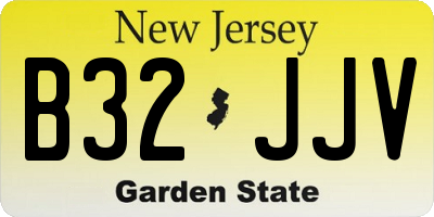 NJ license plate B32JJV