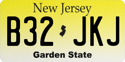 NJ license plate B32JKJ