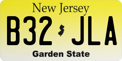 NJ license plate B32JLA