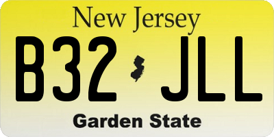 NJ license plate B32JLL