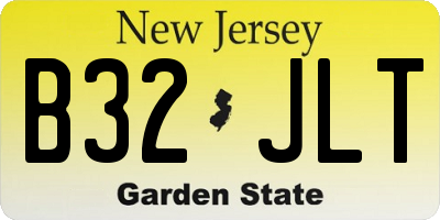 NJ license plate B32JLT