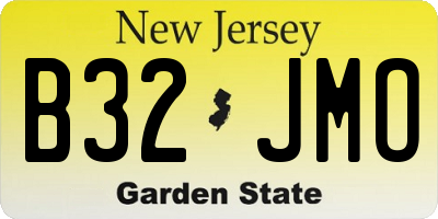 NJ license plate B32JMO