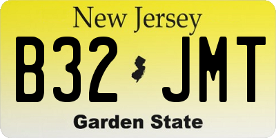 NJ license plate B32JMT