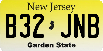 NJ license plate B32JNB