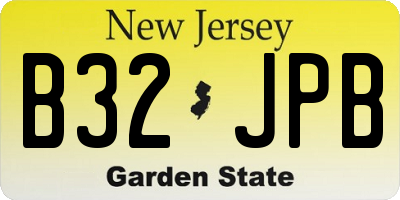 NJ license plate B32JPB