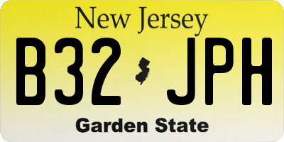 NJ license plate B32JPH