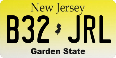 NJ license plate B32JRL